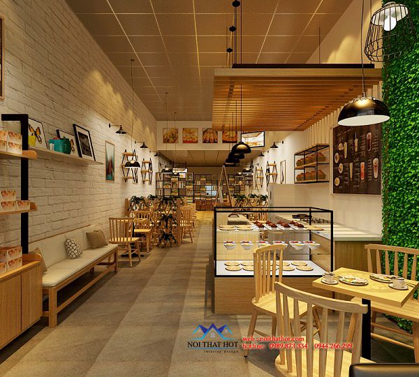 Thiết kế quán cafe kết hợp bán bánh ngọt – chị Linh – Thiết kế cửa ...