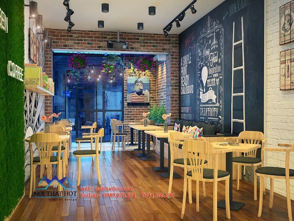 Thiết kế quán cafe nhỏ 30m2 – anh Hoàng – Minh Khai – Thiết kế cửa ...