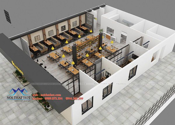 Thiết kế nhà hàng hải sản 300m2 – anh Tường – Thiết kế cửa hàng ...
