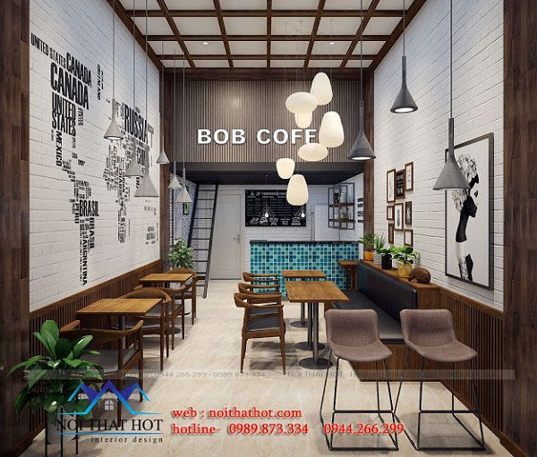 Thiết kế quán cafe Bob 30m2